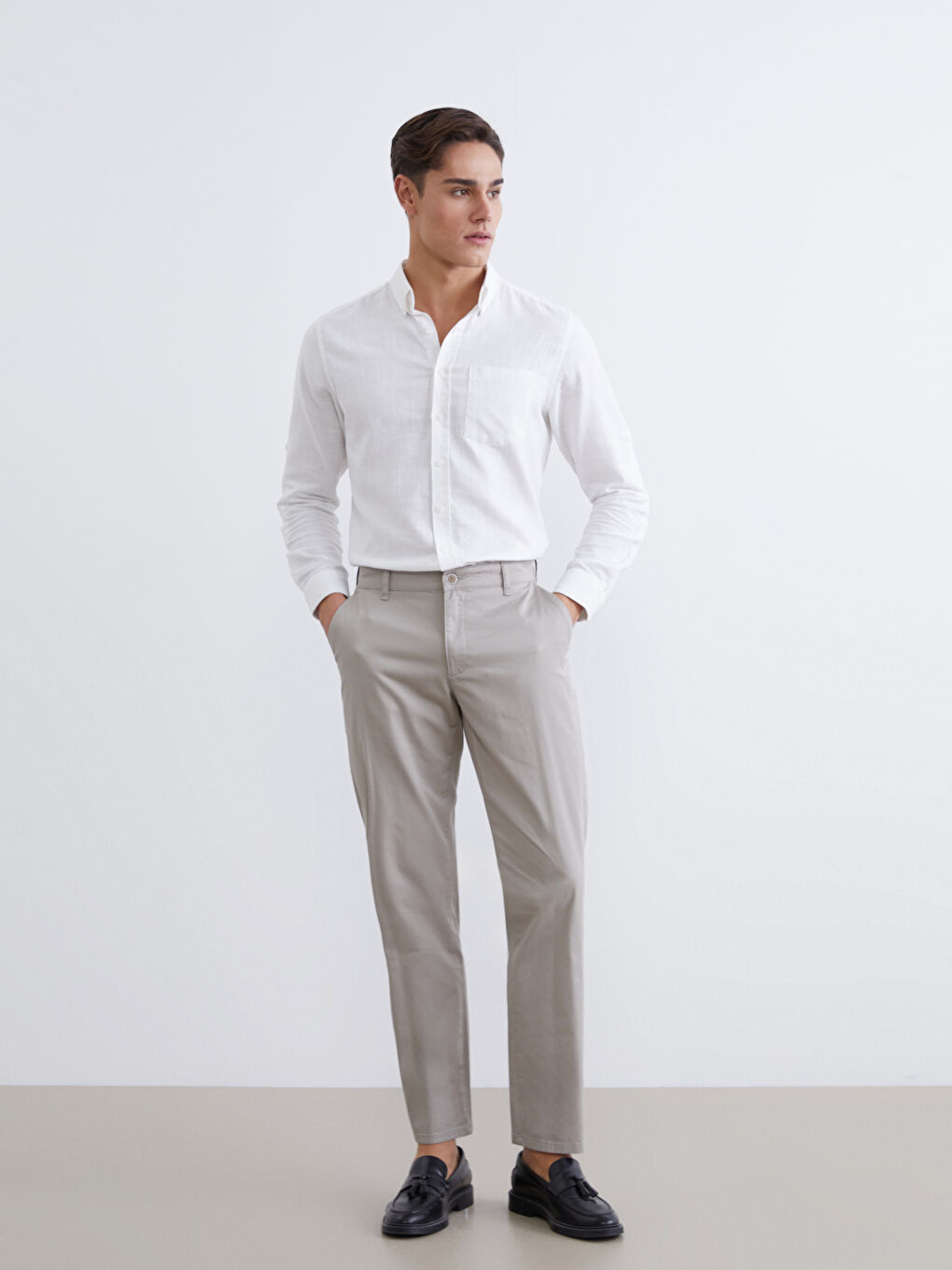 پانتۆڵی چینۆی گاباردین فیتی ئاسایی - بۆ پیاوان