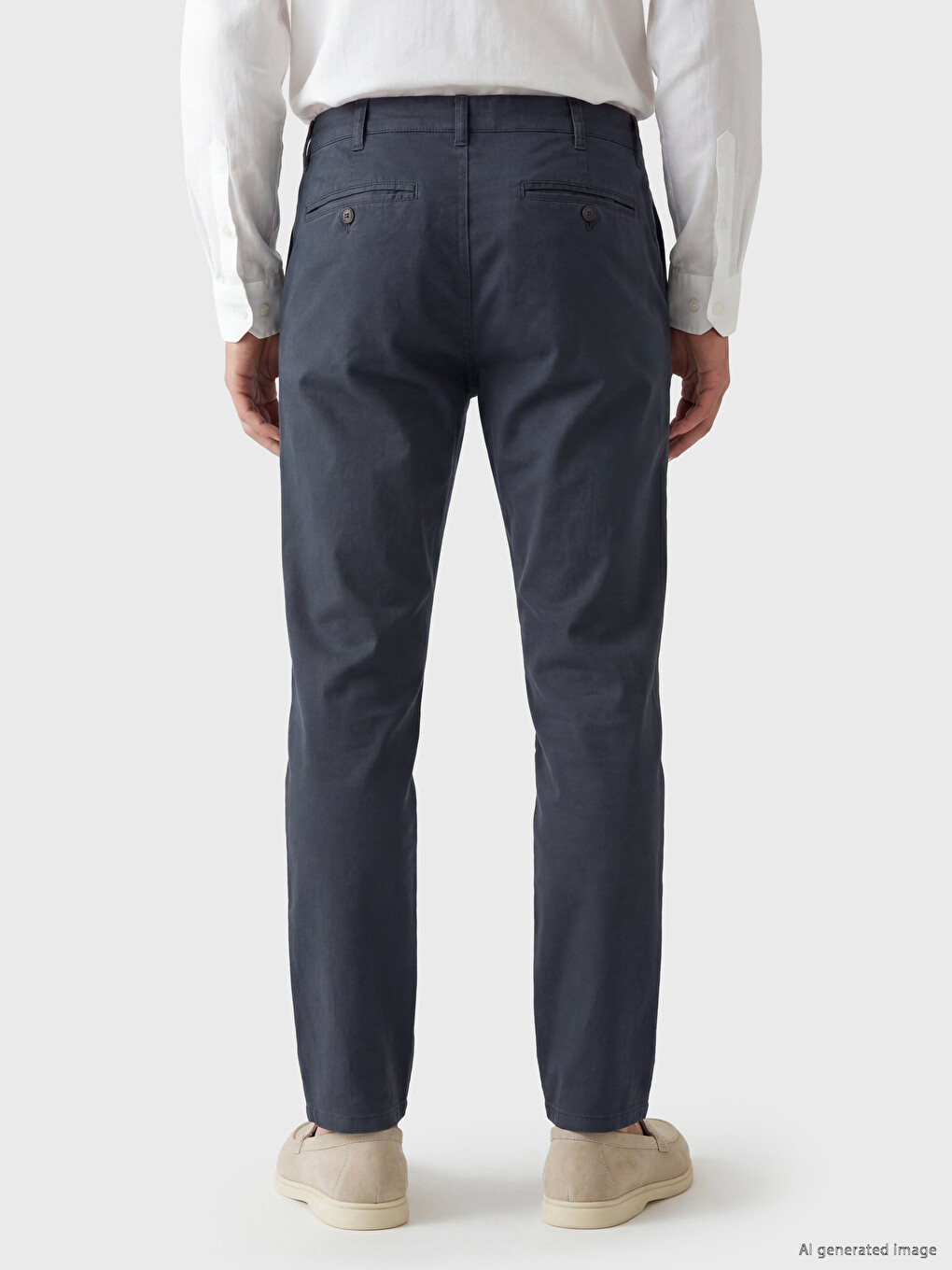 Standard Fit Gabardine Men's Chino Trousers-3