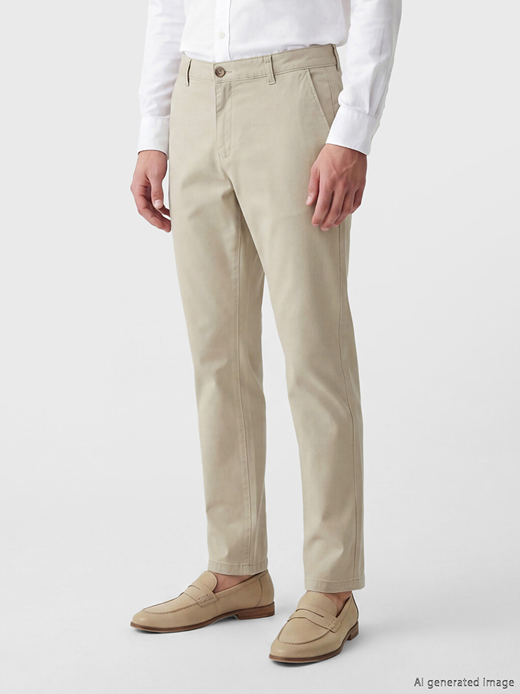 Pantalon chino en gabardine pour homme coupe standard-1