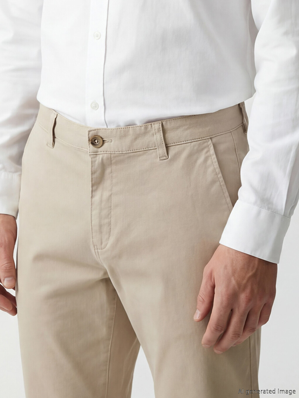 Pantalon chino en gabardine pour homme coupe standard-2