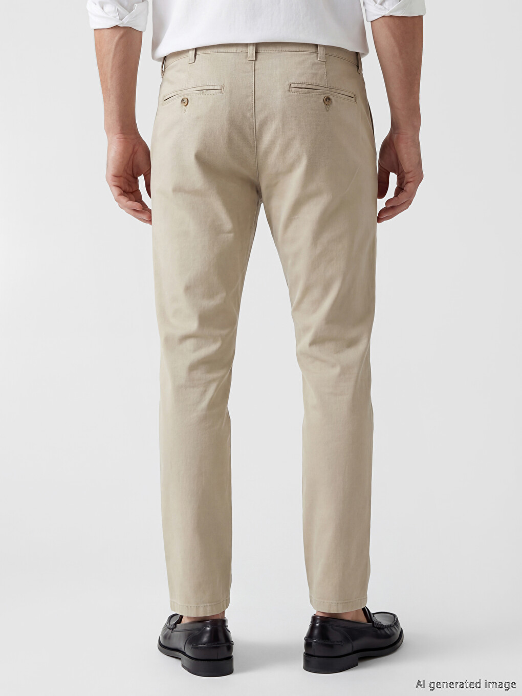 Pantalon chino en gabardine pour homme coupe standard-3
