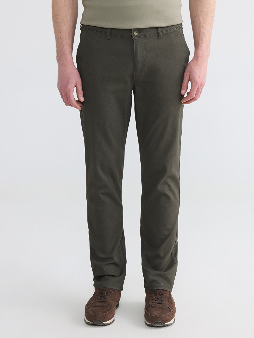 Standard Fit Gabardine Men's Chino Trousers-1