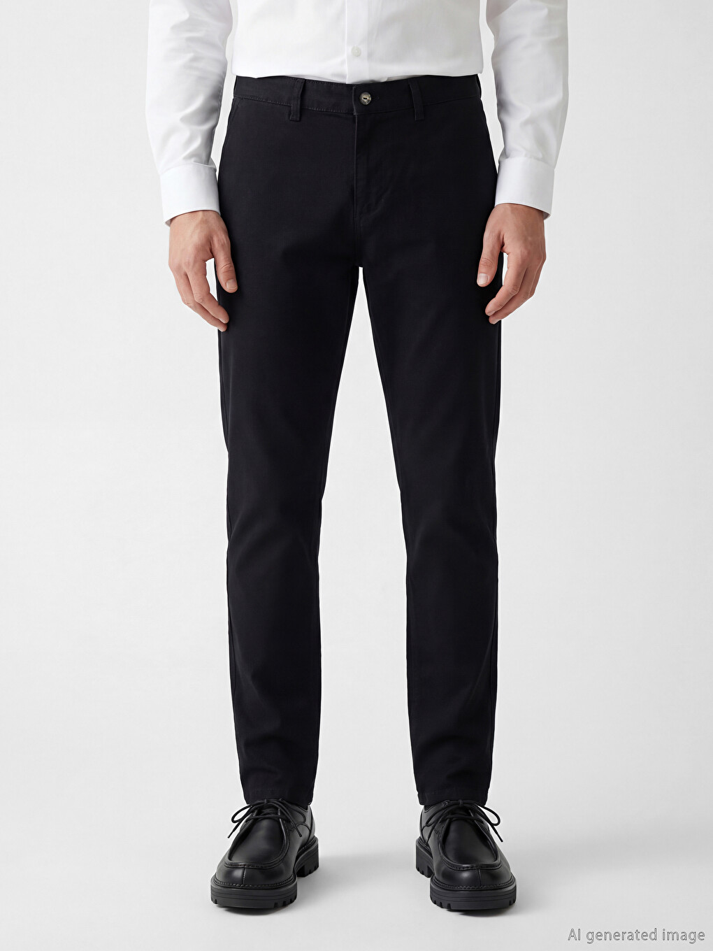 Standard Fit Gabardine Men's Chino Trousers-1