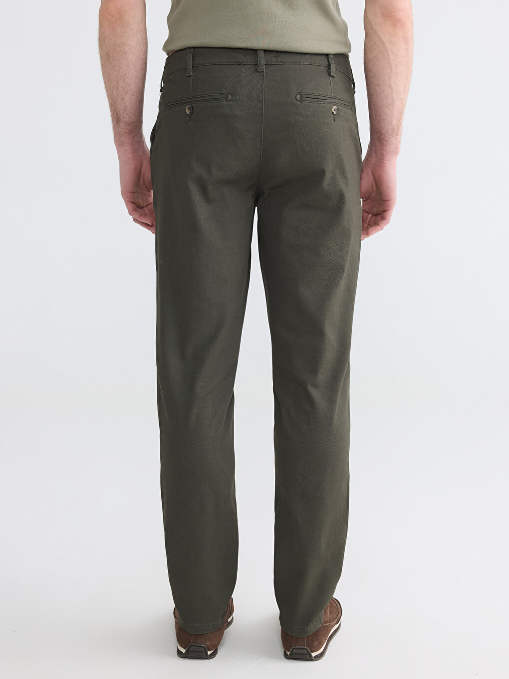 Standard Fit Gabardine Men's Chino Trousers-3