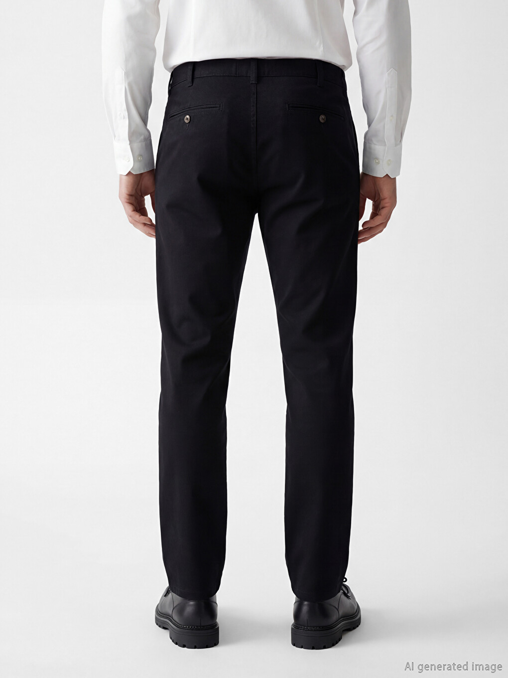 Standard Fit Gabardine Men's Chino Trousers-3