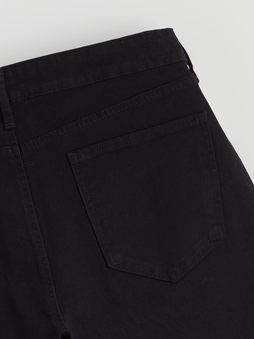 Siyah Dar Kalıp Gabardin Erkek Chino Pantolon-5