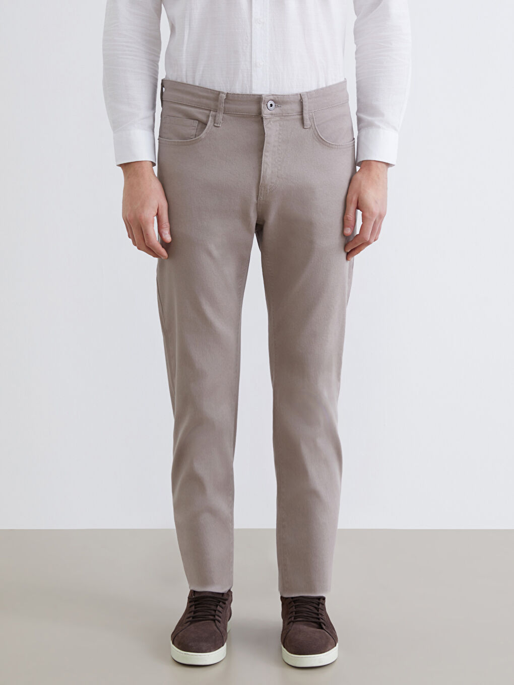 Slim Fit Gabardine Men's Chino Trousers-1