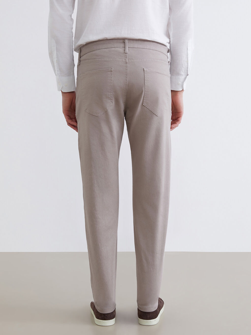 Slim Fit Gabardine Men's Chino Trousers-3