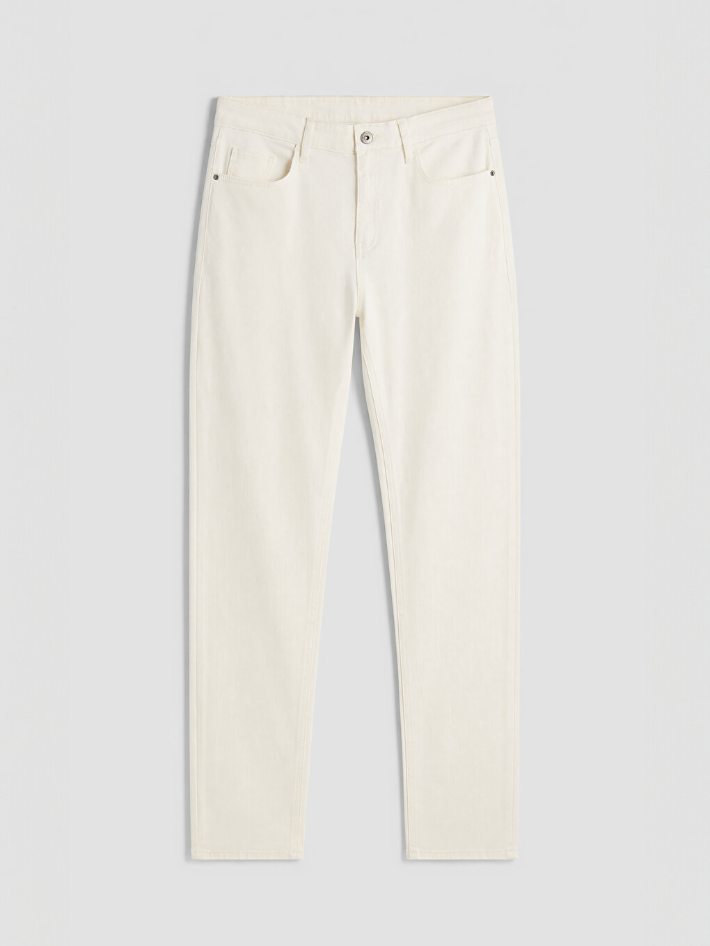 Beyaz Slim Fit Erkek Chino Pantolon