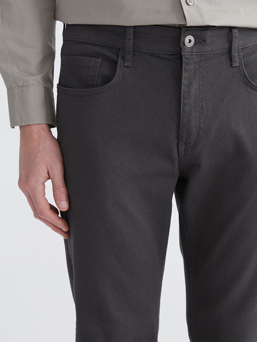 Slim Fit Gabardine Men's Chino Trousers-2