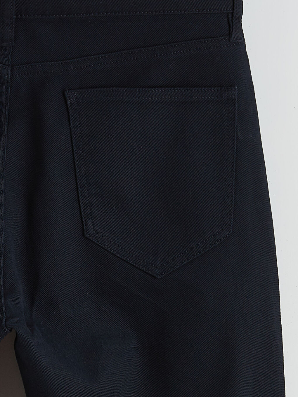 Lacivert Dar Kalıp Gabardin Erkek Chino Pantolon-5