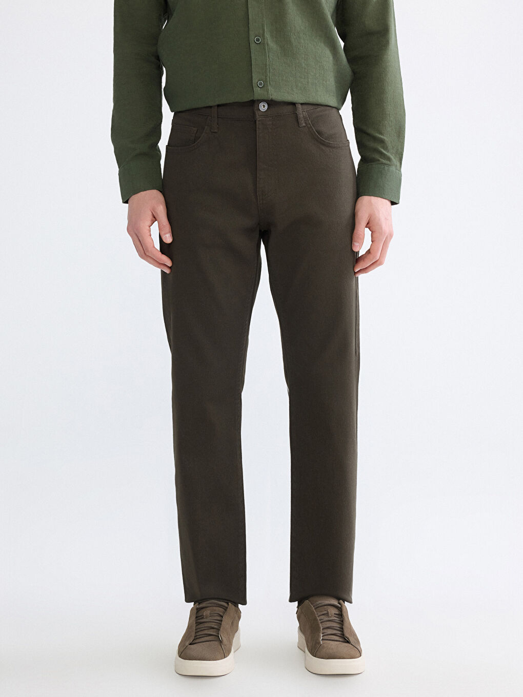 Slim Fit Gabardine Men's Chino Trousers-1