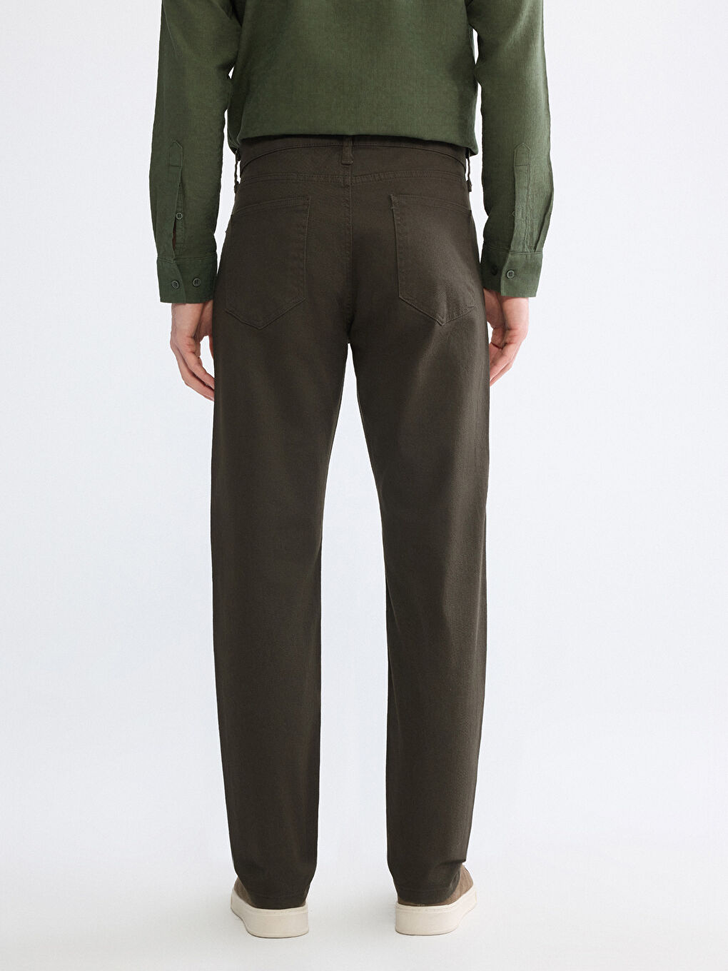 Slim Fit Gabardine Men's Chino Trousers-3