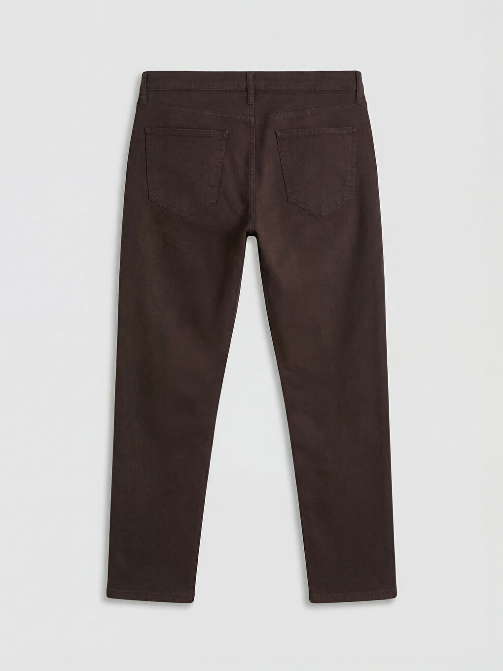 Kahverengi Slim Fit Gabardin Erkek Chino Pantolon-5