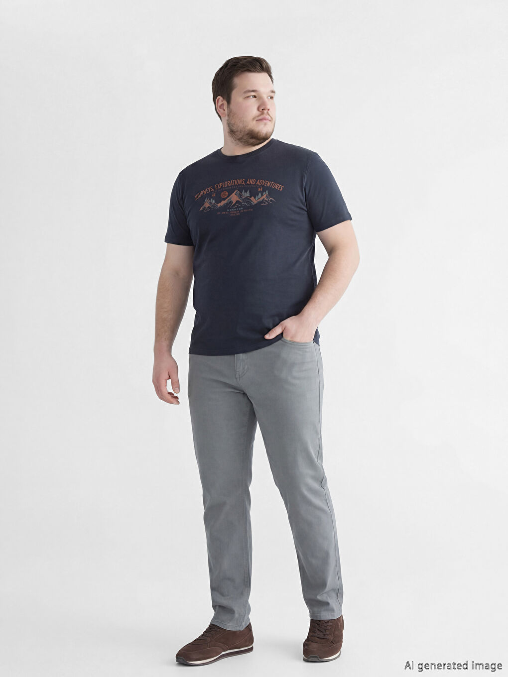 سروال شينو رمادى رجال-1