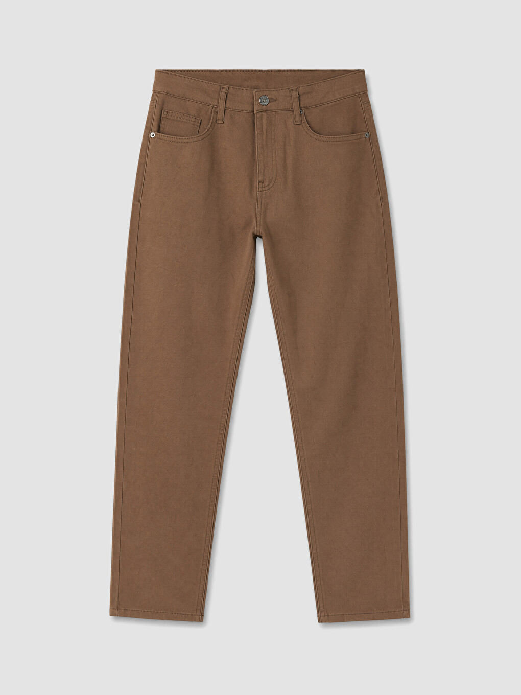 Kahverengi Slim Fit Erkek Chino Pantolon