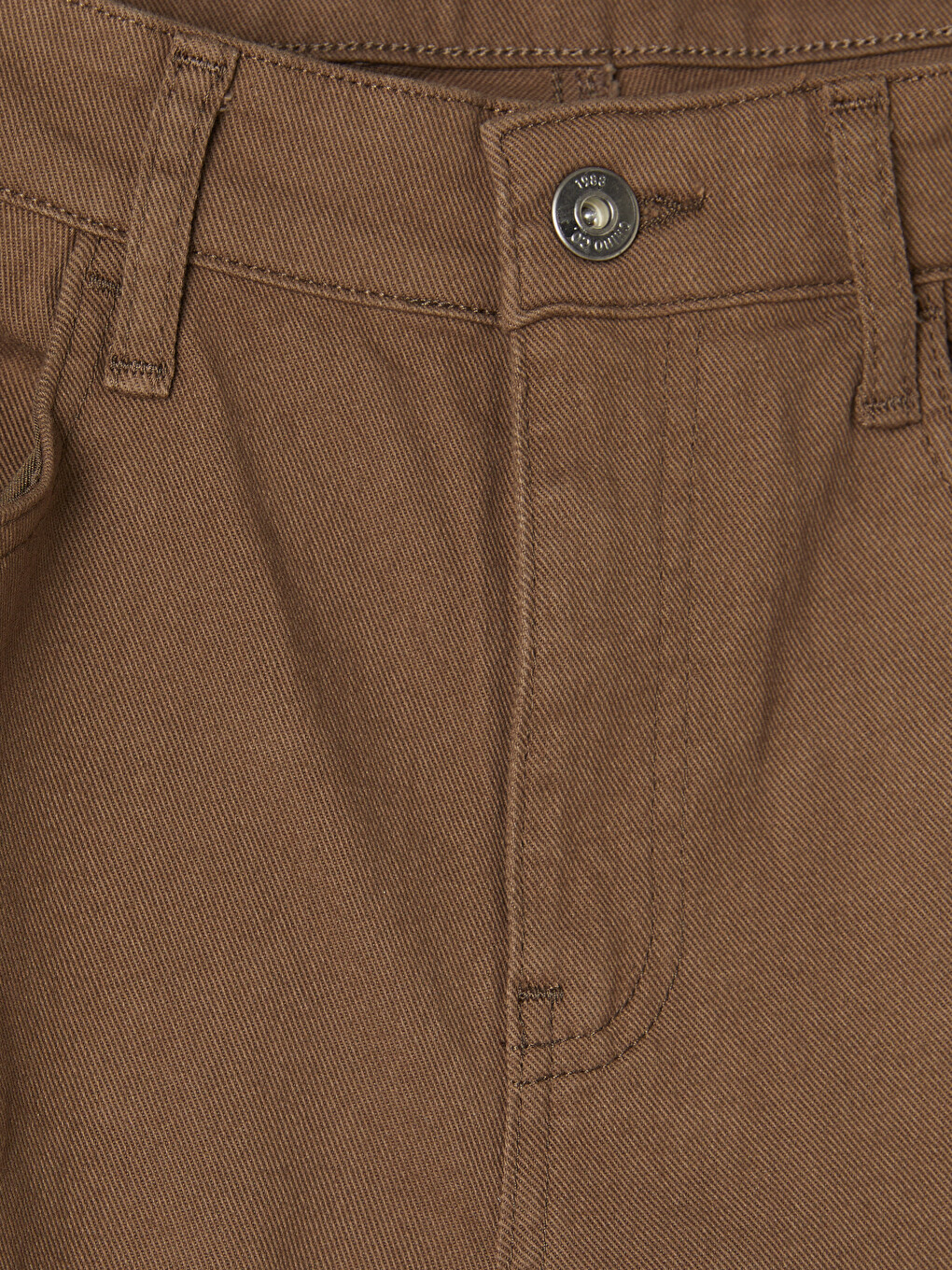 Kahverengi Slim Fit Erkek Chino Pantolon-1