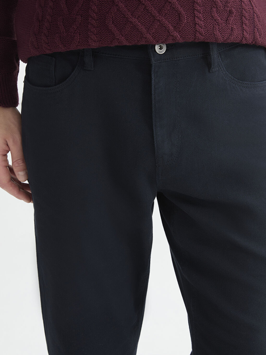 Lacivert Standart Kalıp Erkek Chino Pantolon-2