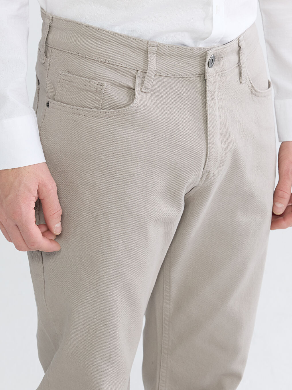 Bej Standart Kalıp Erkek Chino Pantolon-2