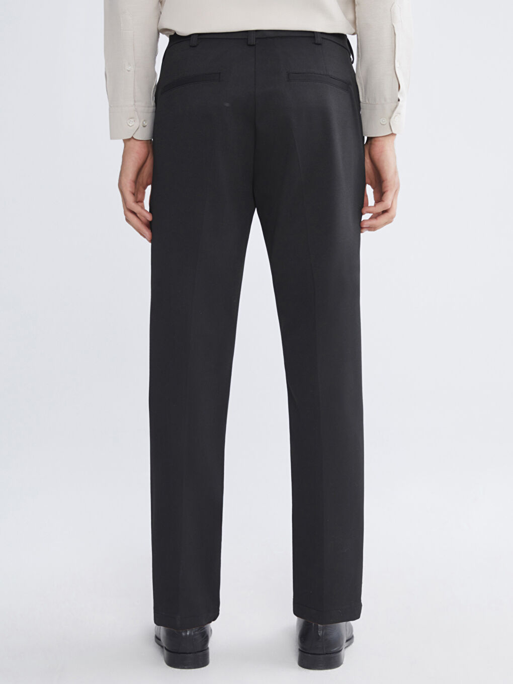 Siyah Dar Kalıp Erkek Chino Pantolon-3