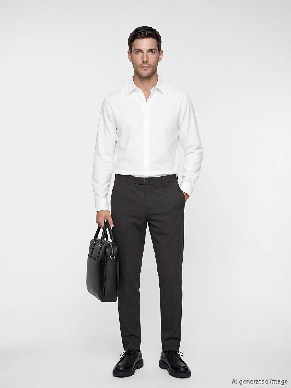 Kahverengi Dar Kalıp Erkek Chino Pantolon