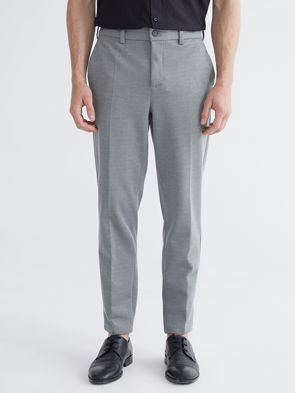 Haki Dar Kalıp Erkek Chino Pantolon-1