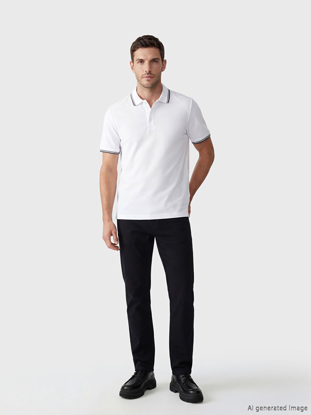 Siyah Regular Fit Gabardin Erkek Chino Pantolon