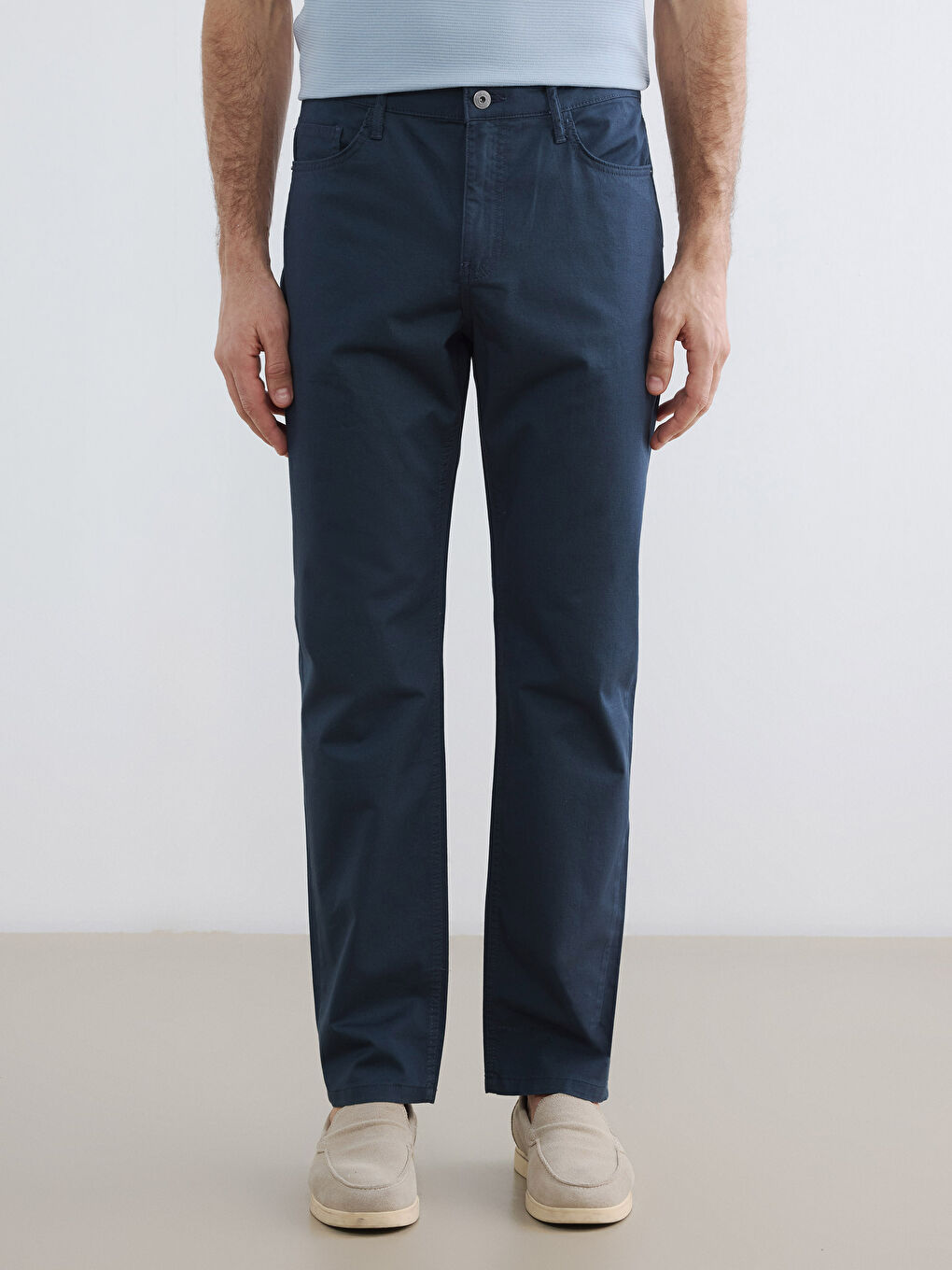 İndigo Regular Fit Gabardin Erkek Chino Pantolon-1