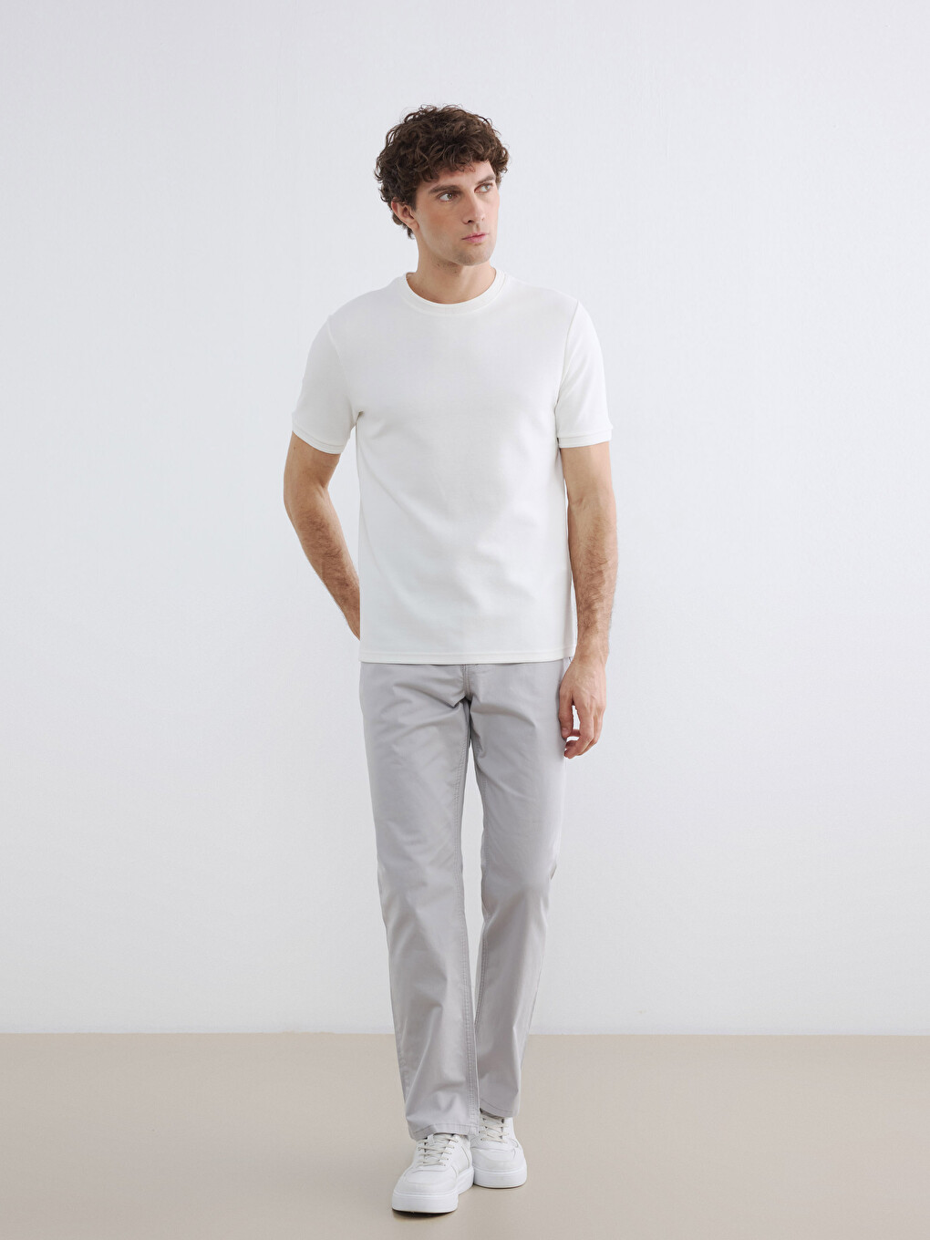 Regular Fit Gabardine Men's Chino Trousers