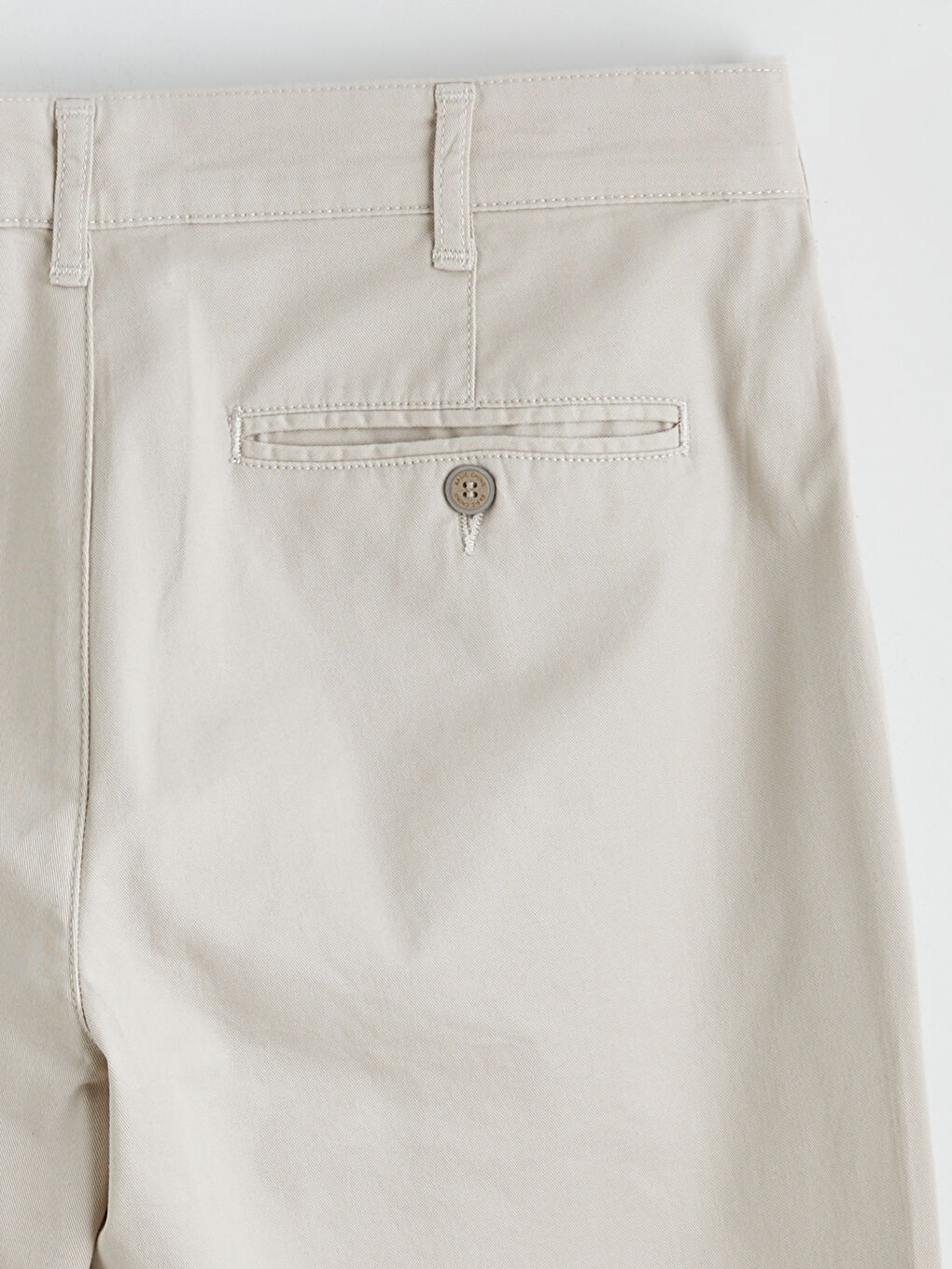 Bej Dar Kalıp Erkek Chino Pantolon-2