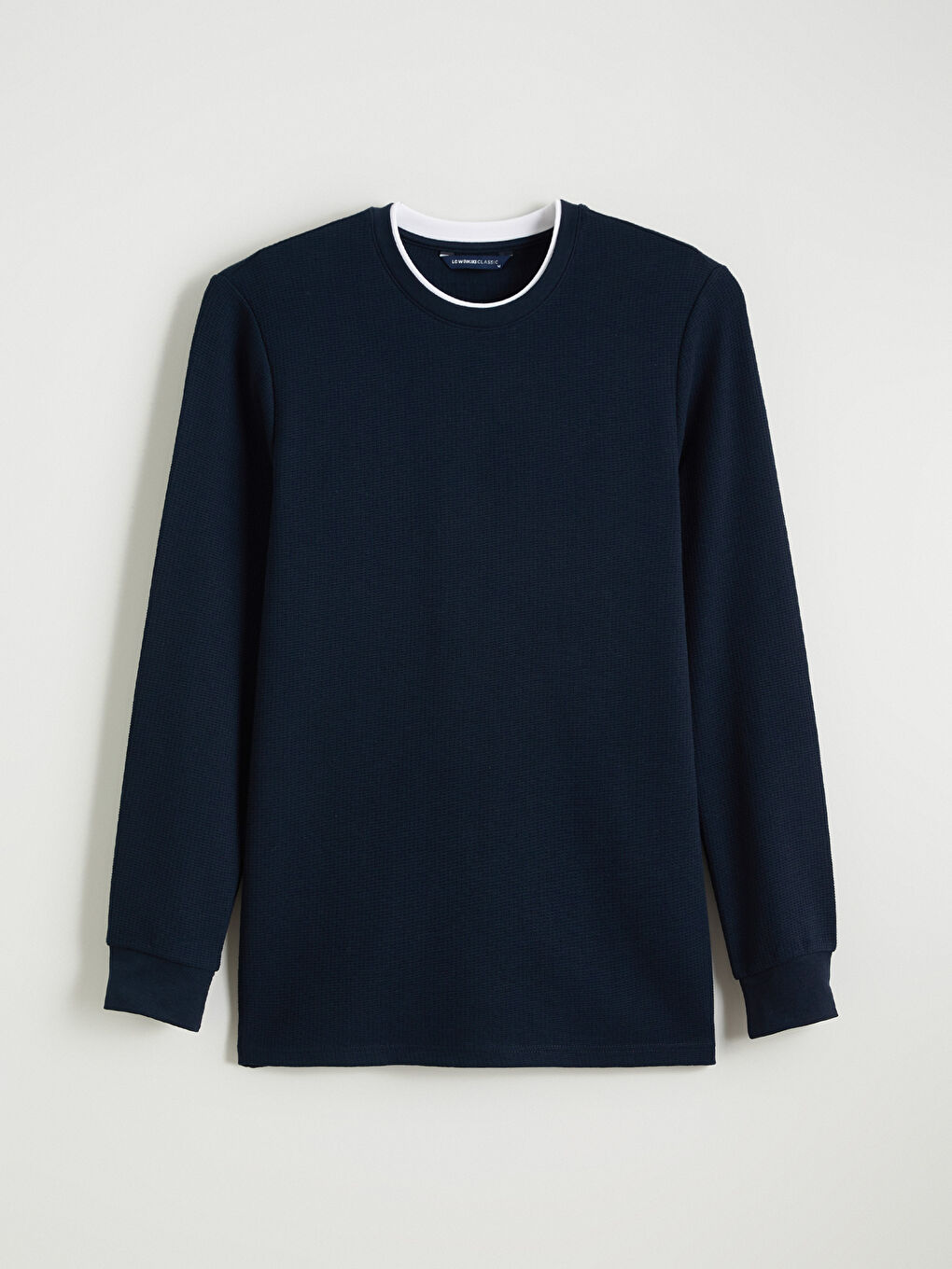 Crew Neck Long Sleeve Men's T-Shirt-4