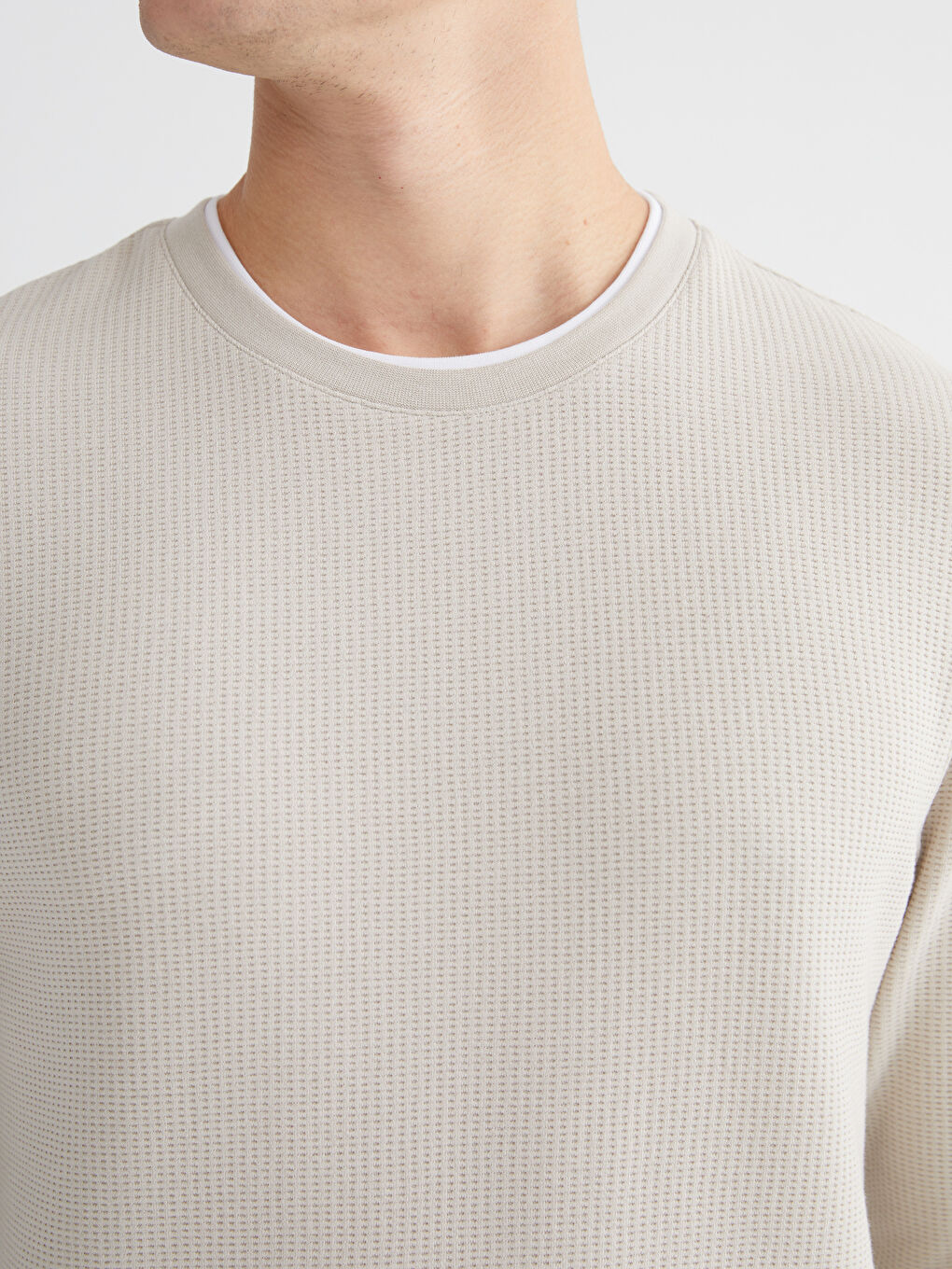 Crew Neck Long Sleeve Men's T-Shirt-2