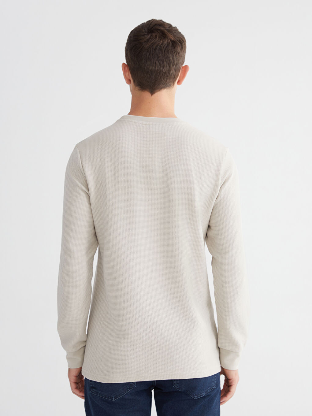 Crew Neck Long Sleeve Men's T-Shirt-3