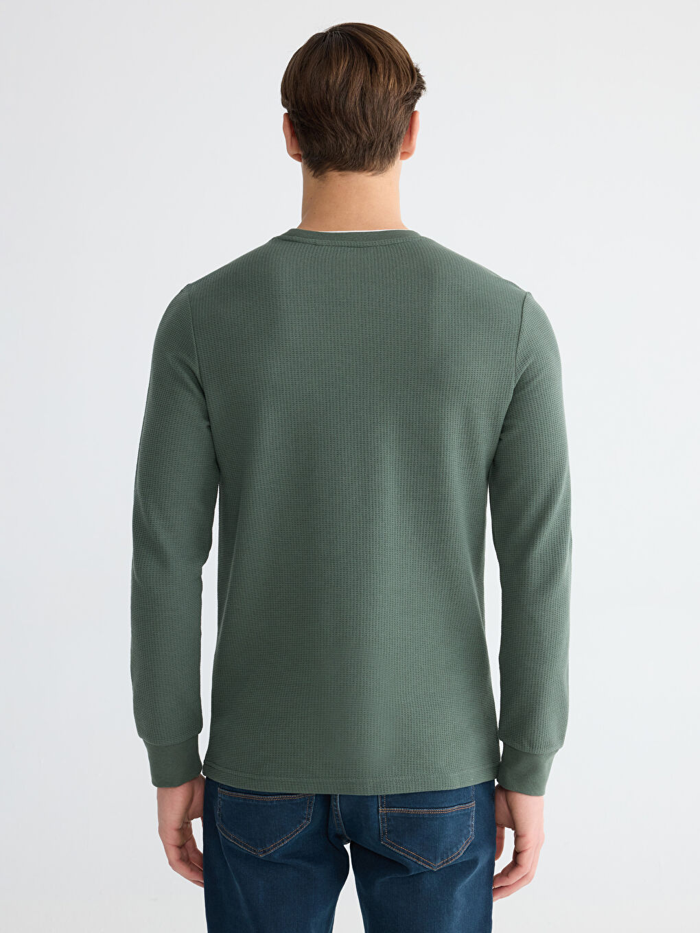 Crew Neck Long Sleeve Men's T-Shirt-3