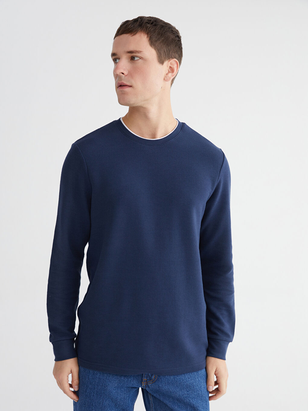 Crew Neck Long Sleeve Men's T-Shirt