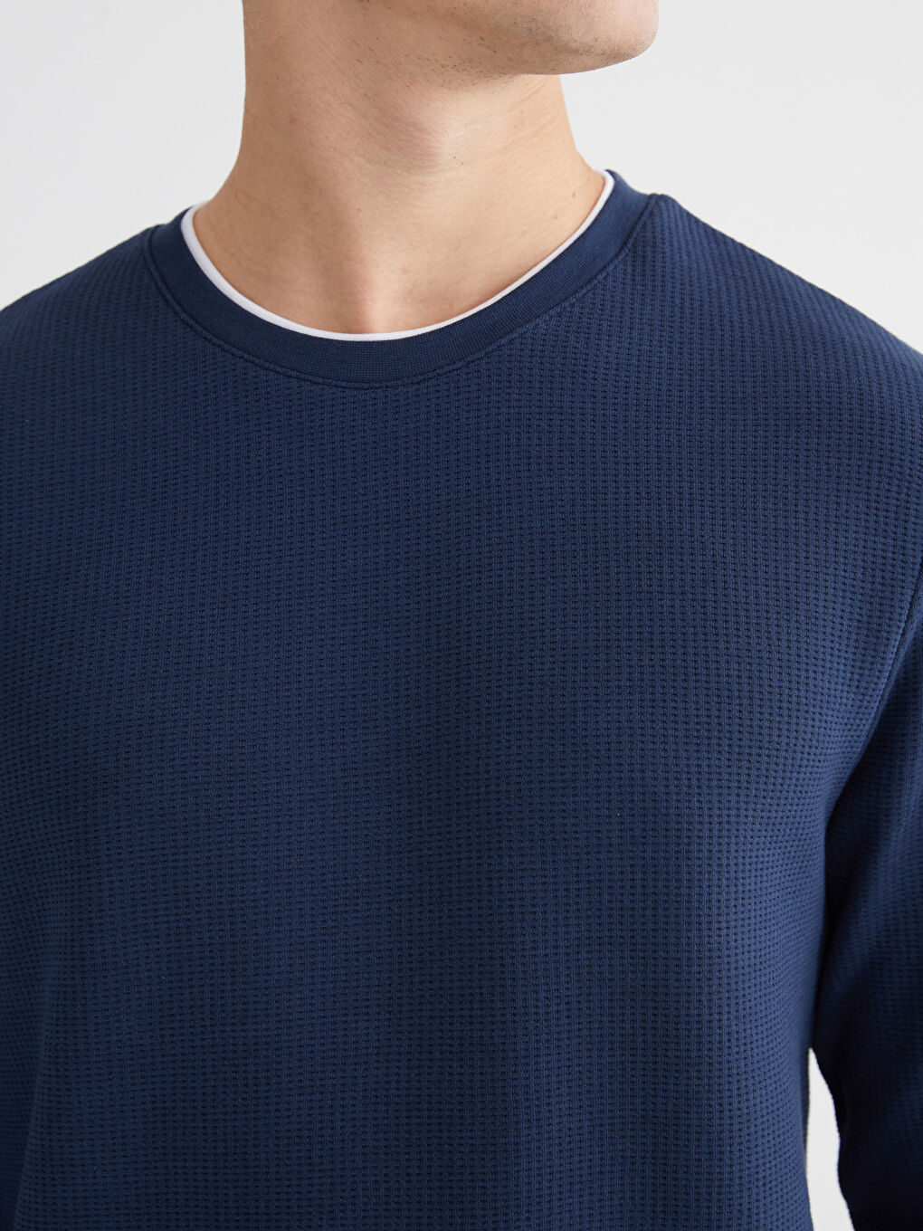 Crew Neck Long Sleeve Men's T-Shirt-2