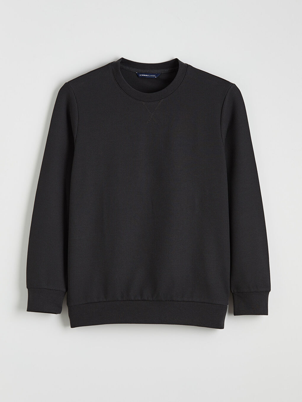 Antrasit Bisiklet Yaka Erkek Sweatshirt-4