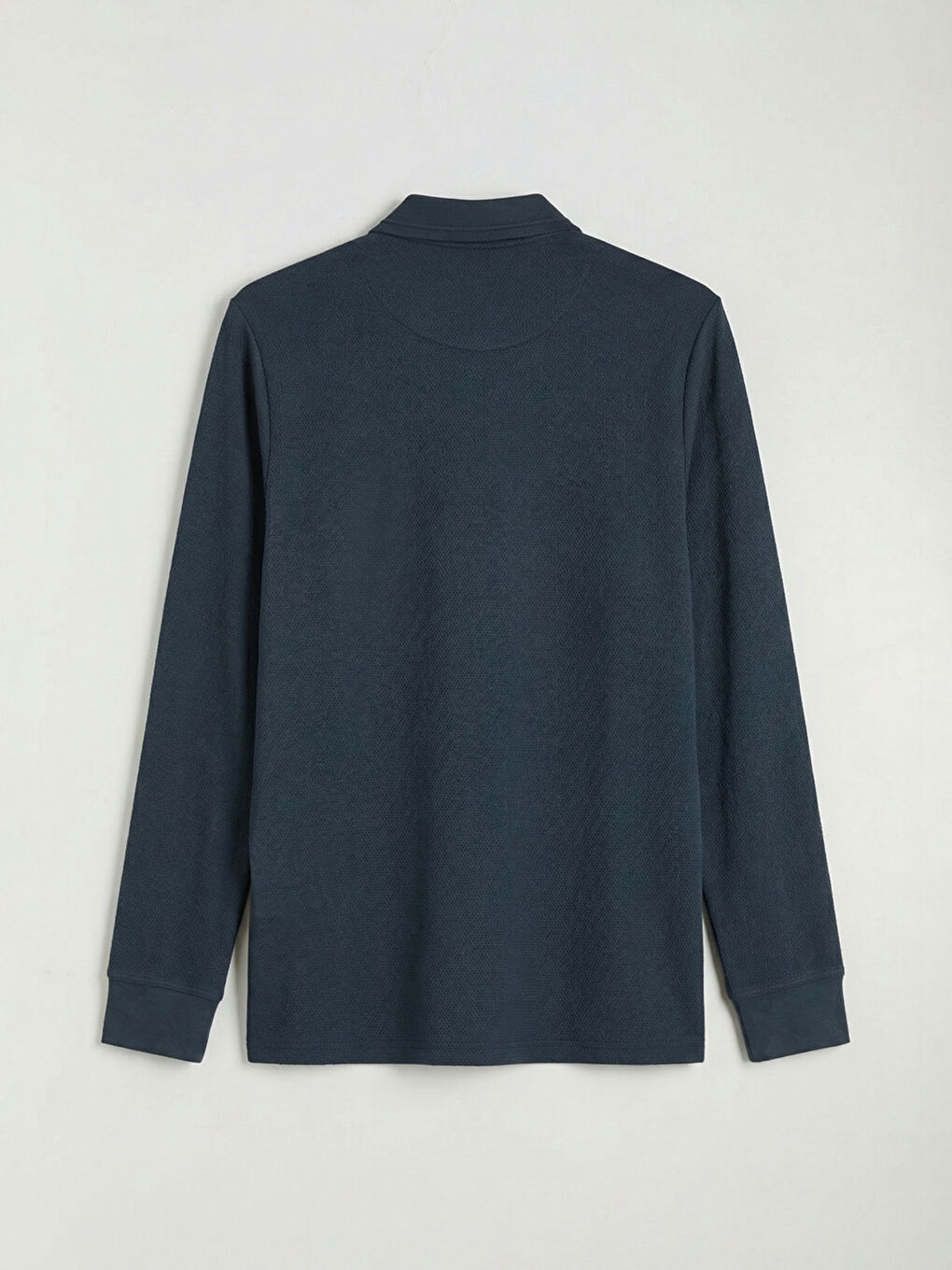 Lacivert Polo Yaka Erkek Sweatshirt-1