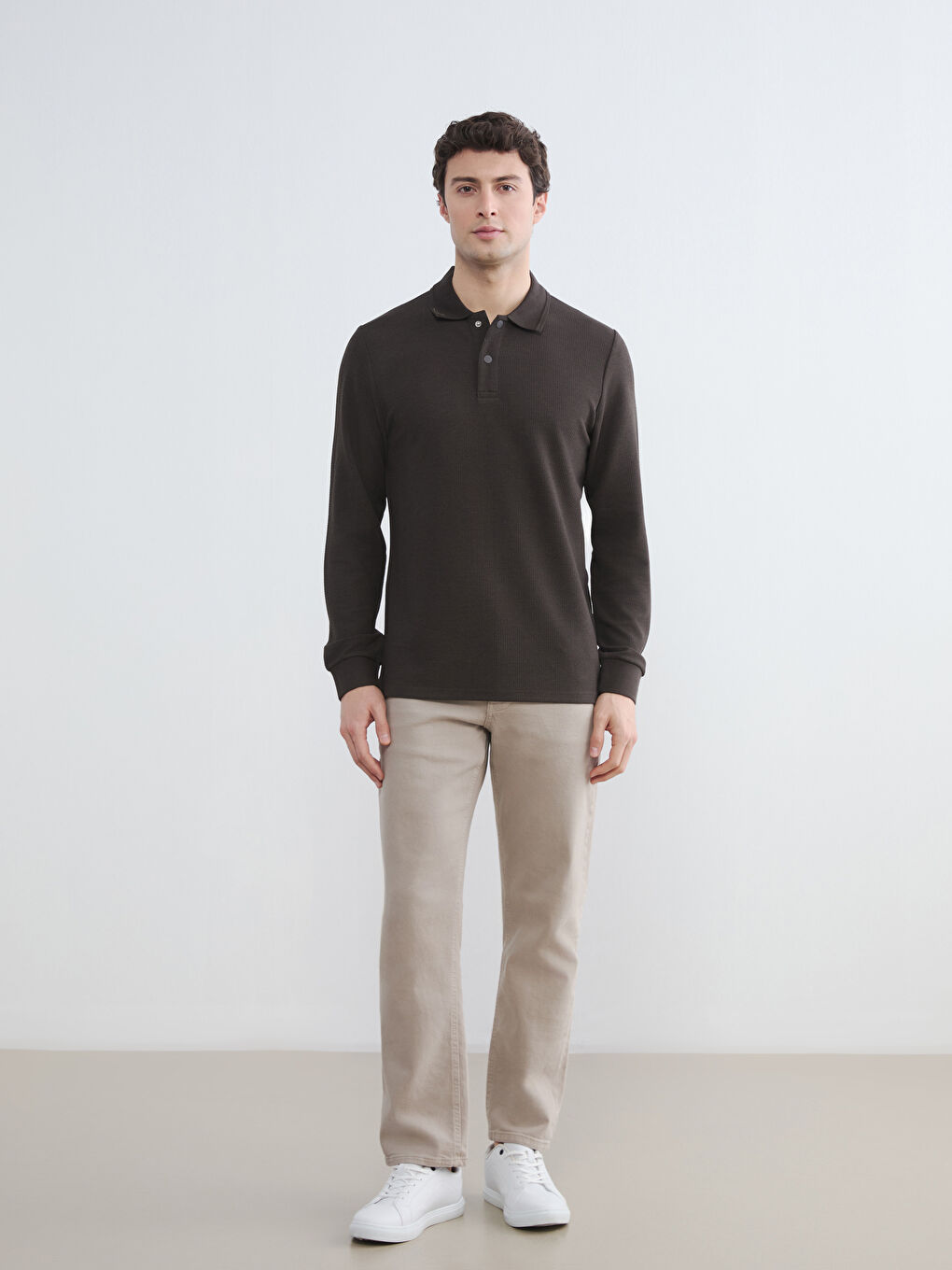 Polo Neck Men's Sweatshirt-4