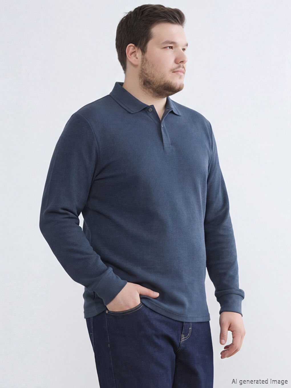 Polo Neck Men's Sweatshirt-1
