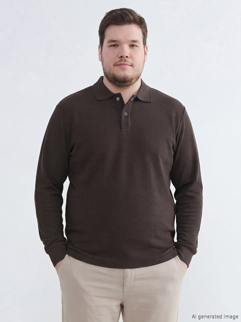 Polo Neck Men's Sweatshirt-3