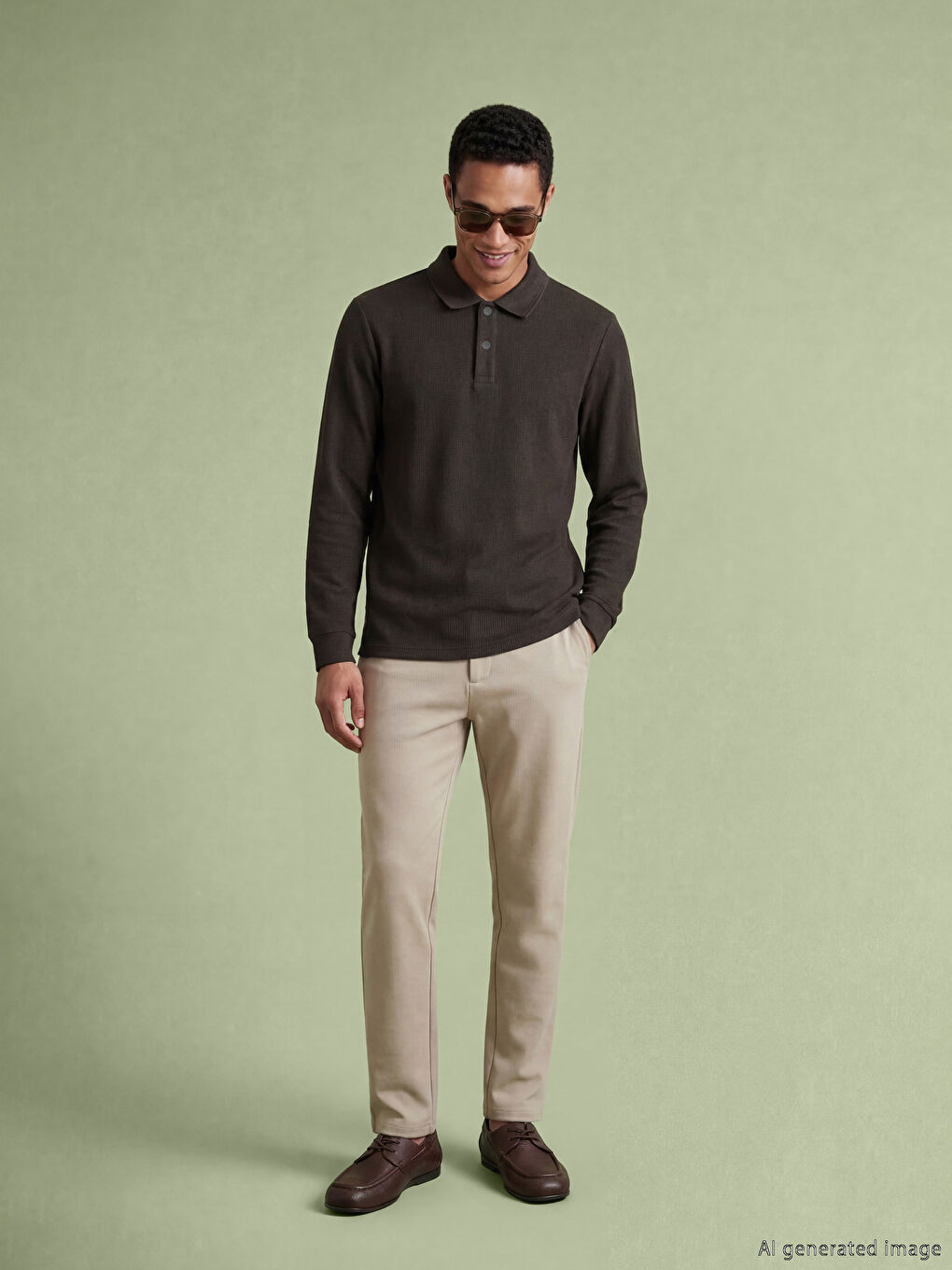 Polo Neck Men's Sweatshirt-1