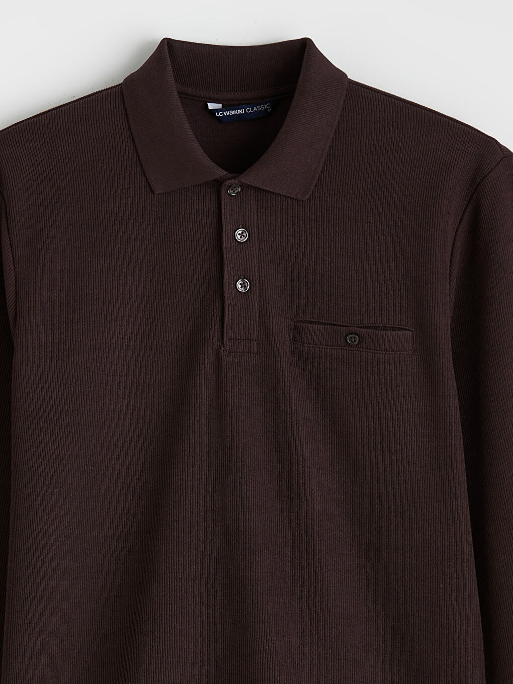 Mürdüm Polo Yaka Erkek Sweatshirt-5