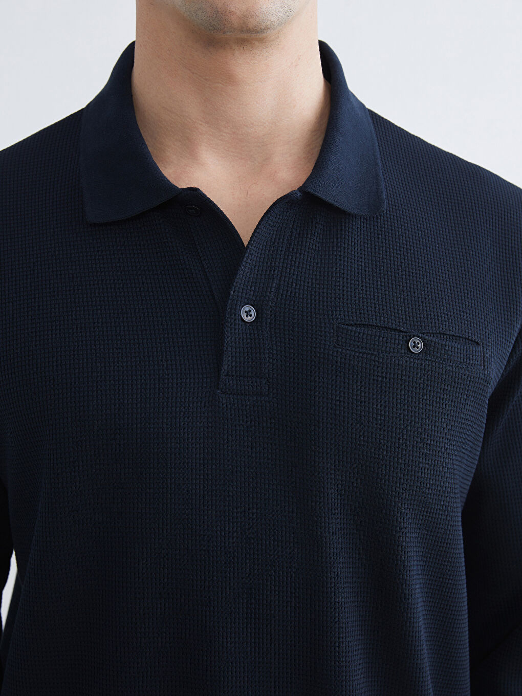 Polo Neck Men's Sweatshirt-2