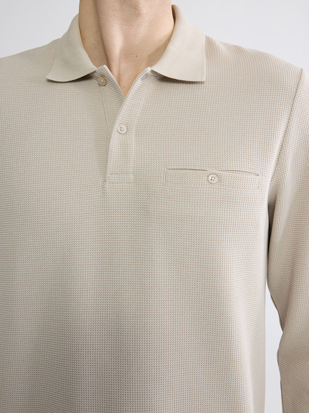 Polo Neck Men's Sweatshirt-2