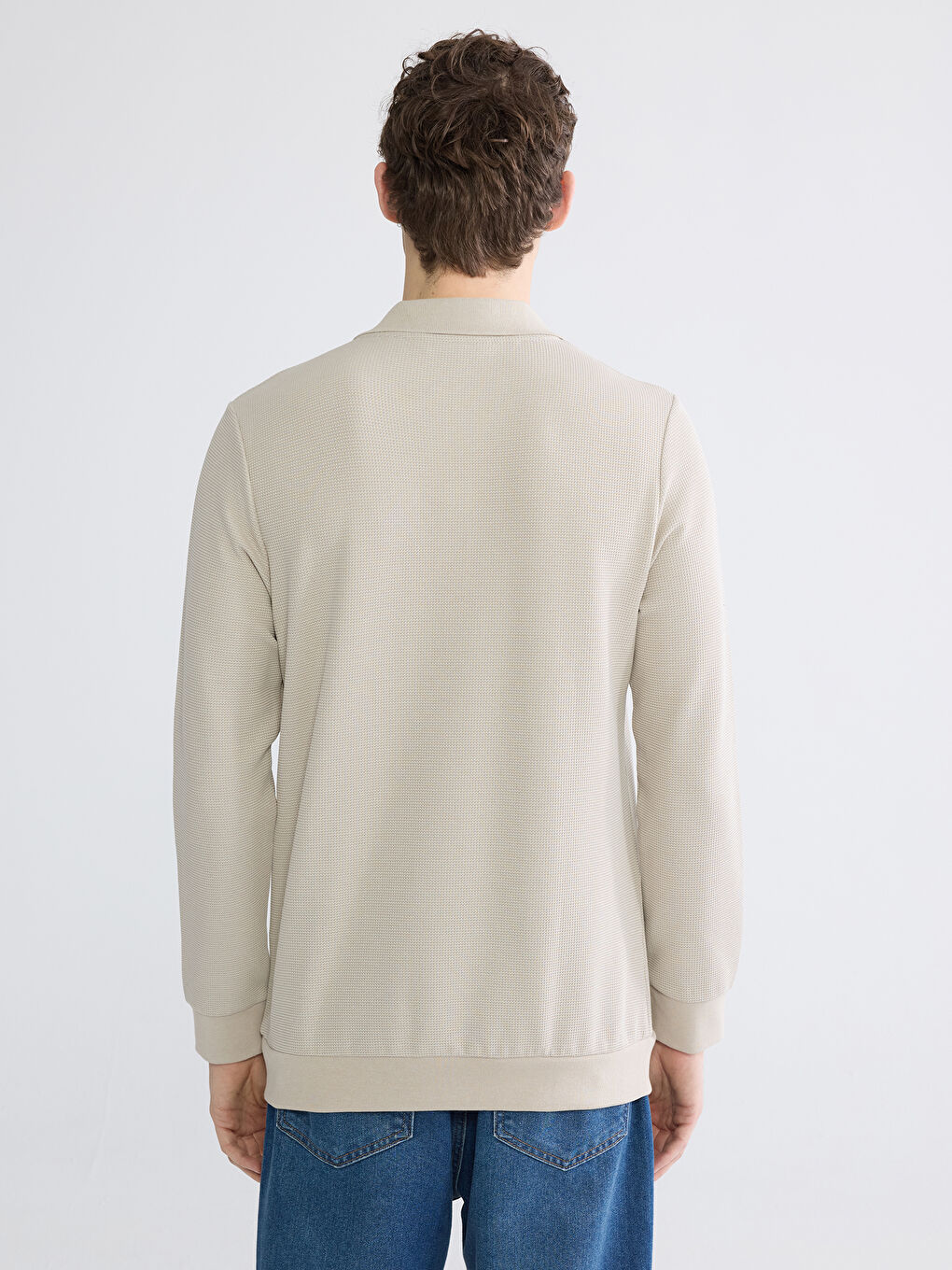 Polo Neck Men's Sweatshirt-3