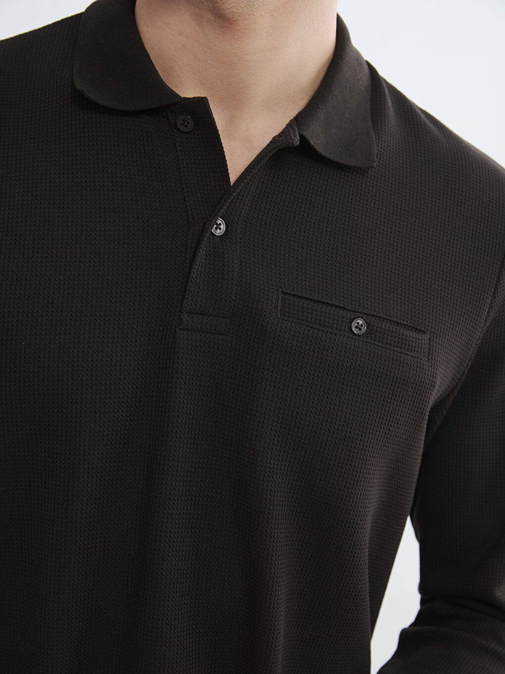 Polo Neck Men's Sweatshirt-2