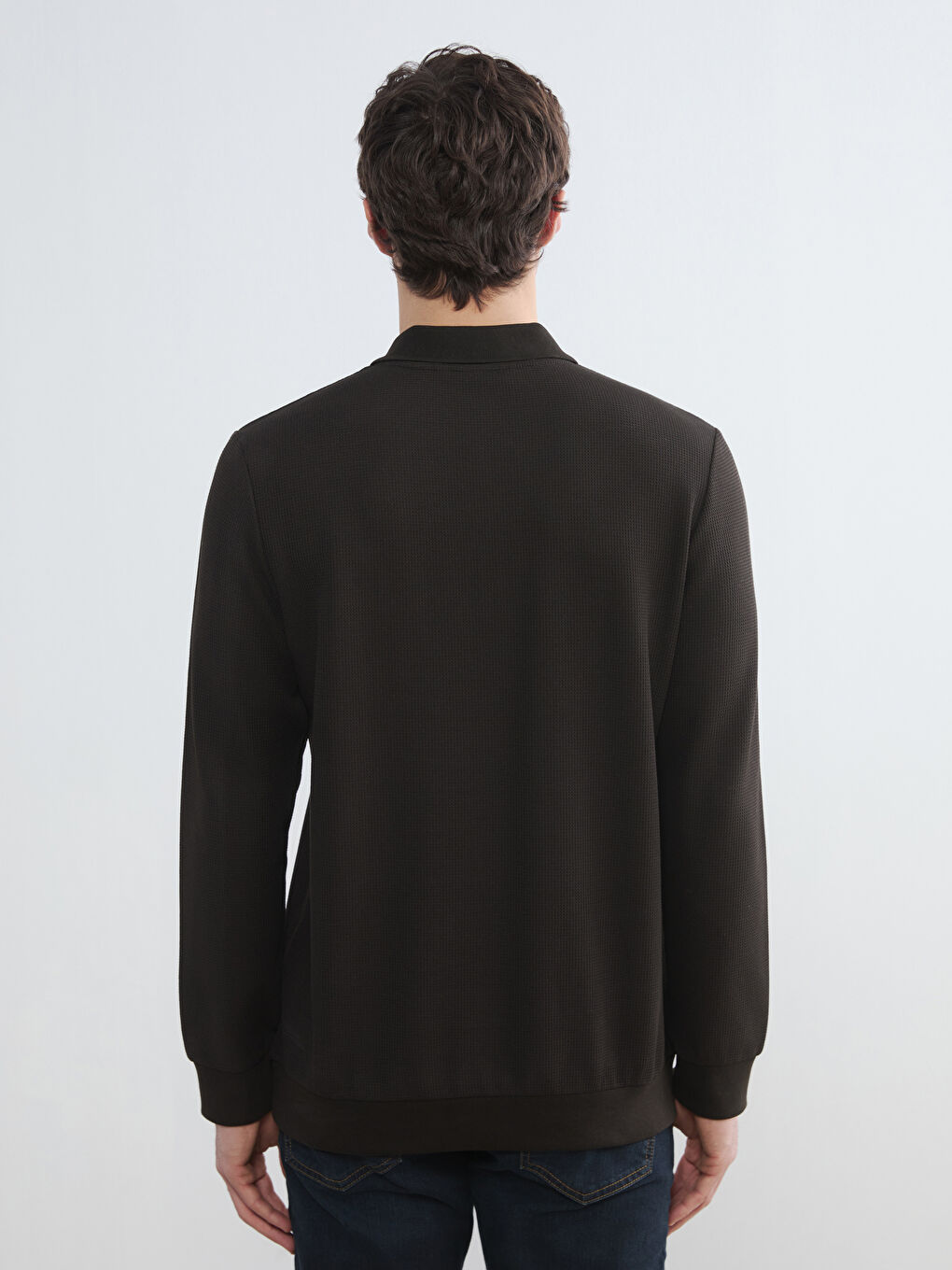 Polo Neck Men's Sweatshirt-3