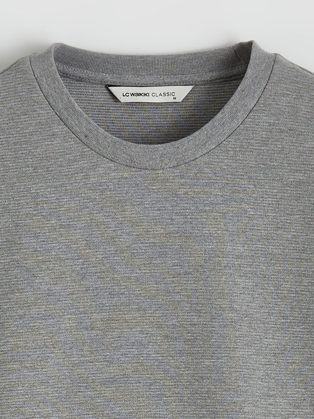 Gri Bisiklet Yaka Erkek Sweatshirt-5