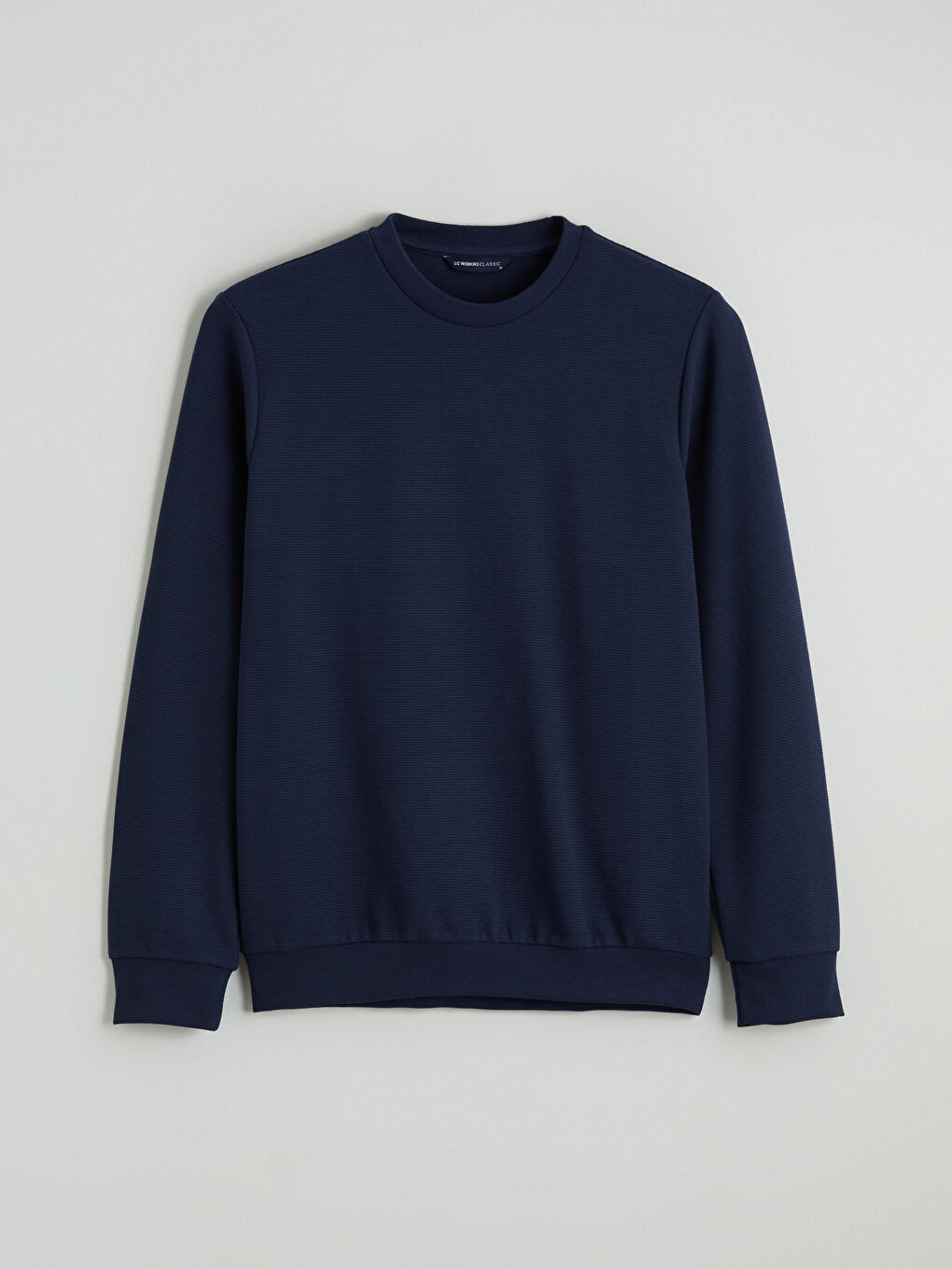 İndigo Bisiklet Yaka Erkek Sweatshirt-4